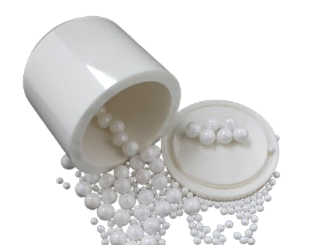 Ceramic zirconia beads and zirconia jar